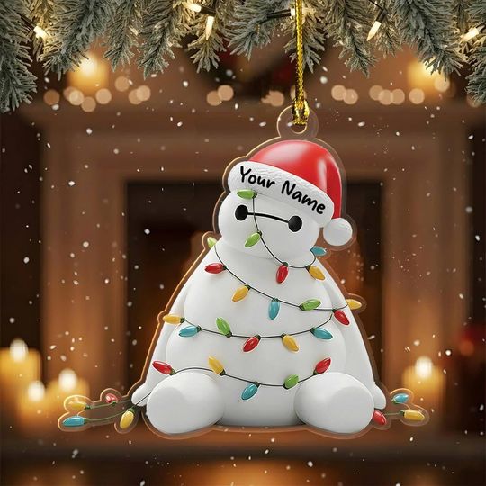 Discover Personalized Disney Baymax Ornament, Baymax Christmas Ornament, Disney Big Hero Christmas Tree Decor Gift For Kid
