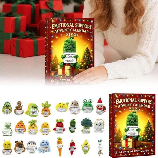 Discover Crochet Plush Advent Calendar, Handmade Crochet Potted Plants Vegetables Fun Gift Boxes, Christmas Countdown Calendar, Crochet Gift