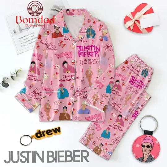 Justin Bieber I Love You More Than Bieber Pajama Set
