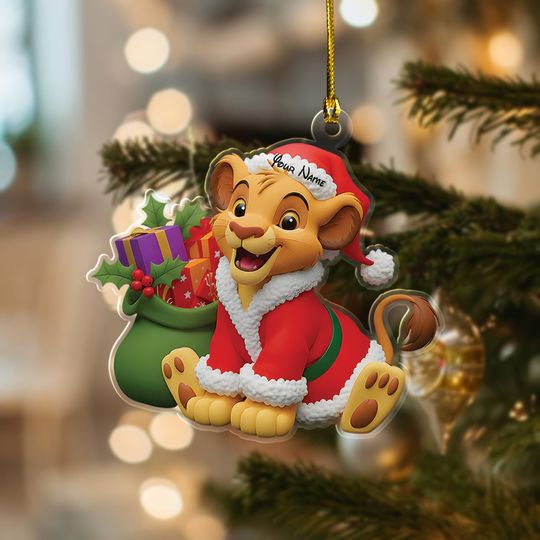 Discover Personalized Lion King Christmas Ornament, Disney Lion King Xmas Ornament Hanging, Customized Lion King 2025 Christmas Tree Decor Gift
