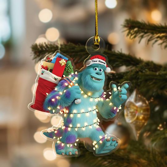 Discover Personalized Disney Sulley Ornament, Monster Inc Christmas Ornament, Customized Disney 2025 Christmas Tree Decor Gift For Kid