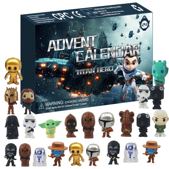 Discover New Baby Yoda Figure Christmas Advent Calendar Blind Box 24 Days Xmas Countdown Calendar Grogu Mini Dolls Kit Kid Gift