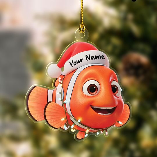 Personalized Finding Nemo Christmas Ornament, Nemo Movie Character Customized 2025 Christmas Tree Decor, Xmas Gift For Kid
