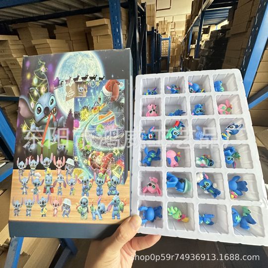 Discover Advent Calendar Stitch Cartoon Doll Christmas Atmosphere Decorative Gifts New Year 24 Days Countd