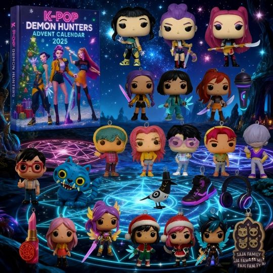 Discover 2025 Kpop Demon Hunter Christmas Advent Calendar Christmas Tree Ornament Cute Gothic Holiday Decor New Year Family Friend Gifts