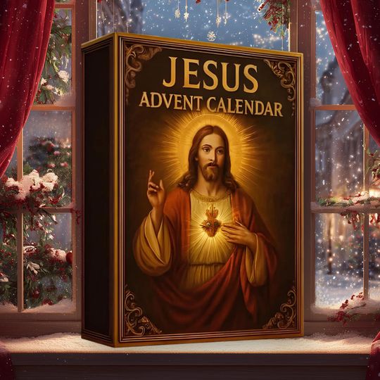 Discover Jesus Christmas 2025 Advent Calendar, God Christmas Charms Set, 24-Day Countdown Ornament, Catholic Religious Jesus Collectible Blind Boxes