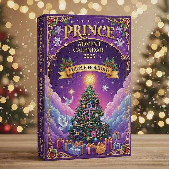 Discover Prince Advent Calendar 2025 | 24 Days of Purple Icon & Symbol Ornaments | Pur Rain Musician Collector Gift