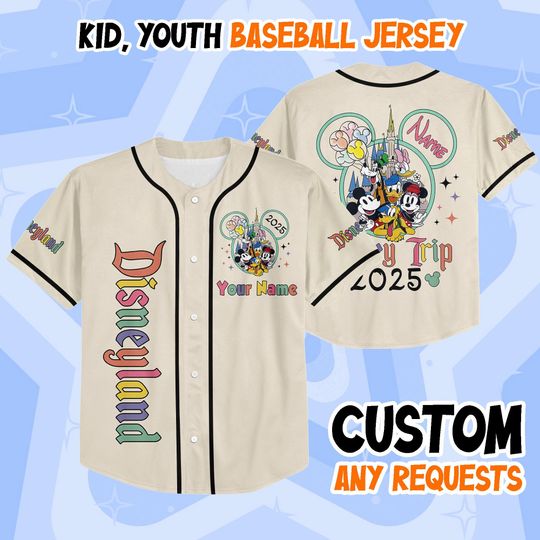 Discover Custom Disney Baseball Jersey Team Disneyland, Personalized Collection Jersey, Disney Jersey, Gift for Kids, Toy Storys Fans, Baseball Teams