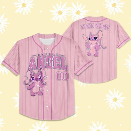 Discover Custom Disney Stitch Angel Baseball, Custom Kid Youth Adult Disney Jersey, Disney Baseball Jersey, Stitch Birthday Gift Stitch Fan