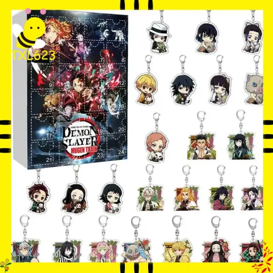 Discover 24pcs demon Advent Calendar 2025 Christmas Collectible Toy Figures Set - Includes Tomioka Giyuu Agatsuma zenittsu Tanjirou