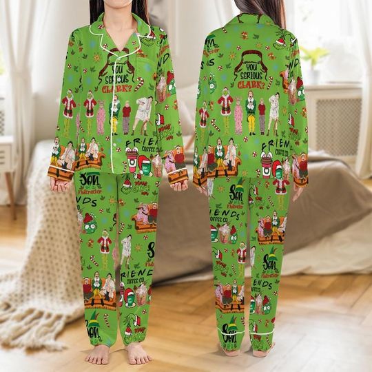 Christmas Movie Pajamas Set For Women National Lampoons Christmas Vacation Pajamas You Serious Clark Pajamas Family Matching Xmas Pajamas 07