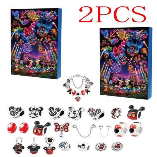 Discover *2025 Stitch Christmas Advent Calendar Bracelets 24 Days Xmas Countdown Calendar Necklace Diy Jewelry Making Kit For Girl Gift