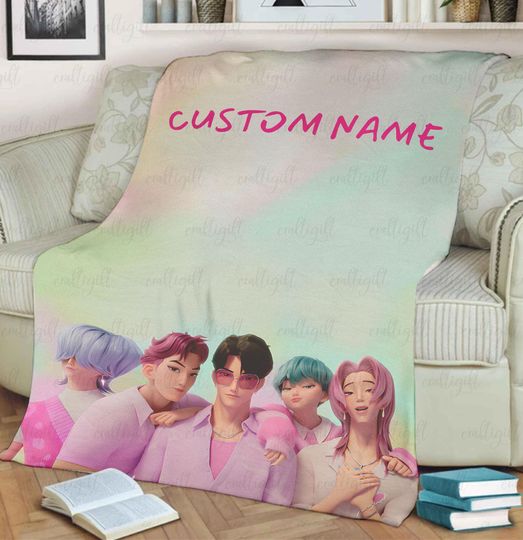 Discover Customized Soda Pop Korean Music Blanket, Saja Boys Blanket For Kids, Anime Idols Throw Blanket, Kpop Christmas Gift For Son Daughter MKA050