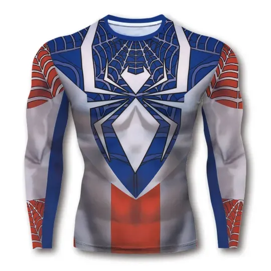 Discover Superhero 3D Printed T Shirts Spider Hero Compression Shirt Comics Cosplay Costume Cloth Fitness Sports Long Sleeve Tops Male