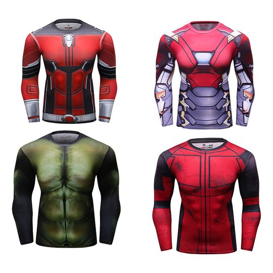 Cody Lundin Marvel Clothes 3D Printing Iron Men Long Sleeve Compression Fitness Shirt Sportswear Training Running Tights Tops