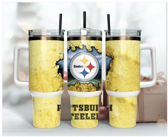 Discover Pittsburgh Steeler Football 40oz Tumbler