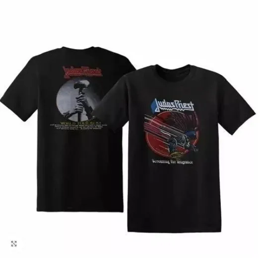 Judas Priest Screaming For Vengeance World Tour Shirt Dates Unisex