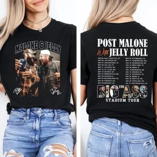 Discover Vintage Post Malone Tour Shirt, Big Ass Stadium Tour, Posty 2025 Tour