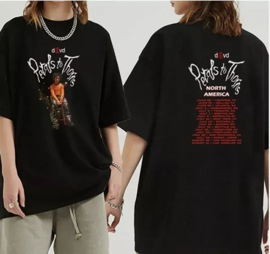 Discover D4vd Petals To Thorns Tour 2023 Shirt, D4vd Fan Shirt, 2 sided tshirt