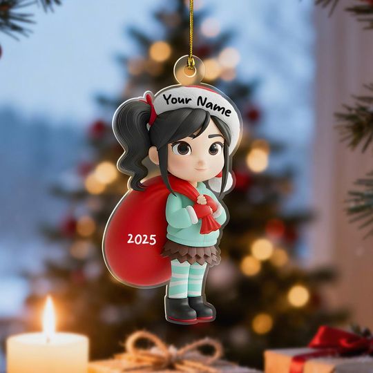 Discover Personalized Disney Vanellope Ornament, Wreck-It Ralph Christmas Ornament, Customized Disney 2025 Christmas Tree Decor Gift For Kid