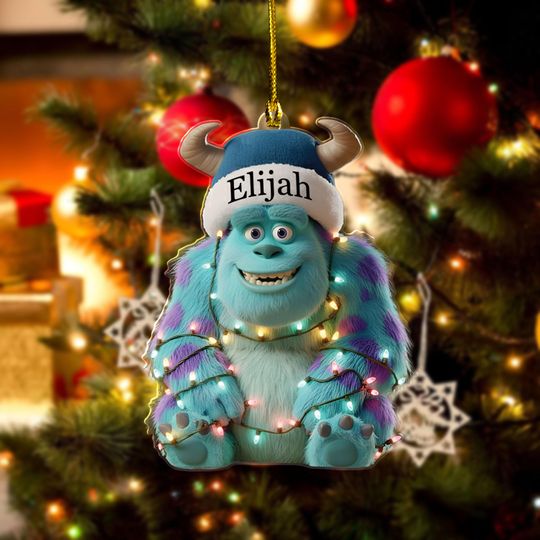Discover Personalized Disney Sulley Ornament, Monster Inc Christmas Ornament, Customized Disney 2025 Christmas Tree Decor Gift For Kid