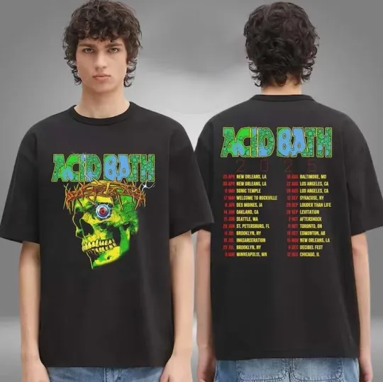 Discover Acid Bath Band Merch 2025 American Concert Tour Double-Sided Unisex T-Shirt