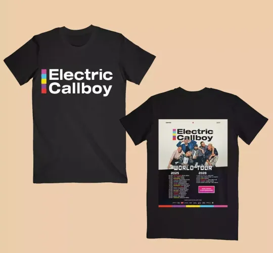 Discover Electric Callboy World Tour 2025 2026 Europe Tour Dates Double Sides T-Shirt
