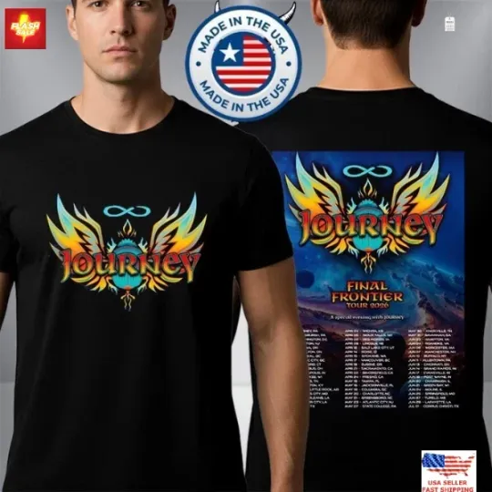 Discover Trending Journey Band Final Frontier Tour 2026 Double Sided Unisex T-Shirt