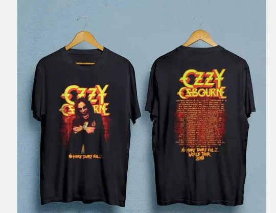 Discover Ozzy Osbourne No More Tours Vol. 2 World Tour '18 Black Double Sided Shirt