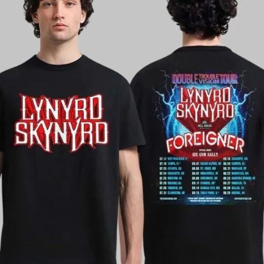 Discover Lynyrd Skynyrd Double Trouble Vision Tour 2026 T-Shirt