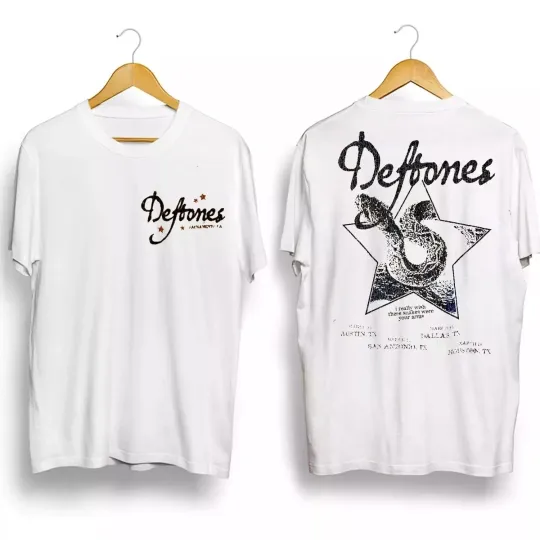 Discover NEW!!! Deftone Texas Exclusive Double Sided 2025 Tour Shirt