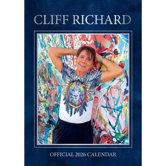 Discover 2026 Cliff Richard A3 Wall Calendar - Official Product - Rock and Roll