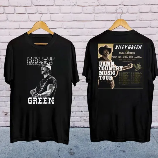 Discover 2025 Riley Green Damn Country Music Tour Double Side Apparel Shirt