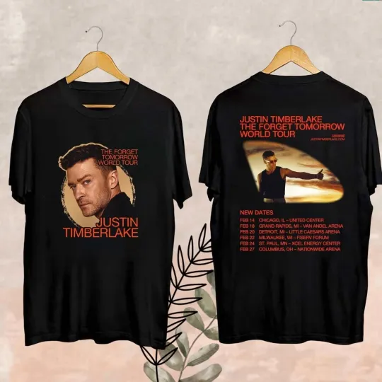 Discover 2025 Justin Timberlake The Forget Tomorrow World Tour Apparel Shirt