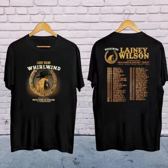 Discover Lainey Wilson Whirlwind World Tour 2025 Shirt  Lainey Wilson 2025 Concert