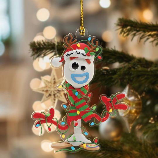 Discover Personalized Name Forki Toy Story Christmas Ornament, Disney Family Ornament, Pixar Christmas Tree Decor, Toy Story Holiday Gift