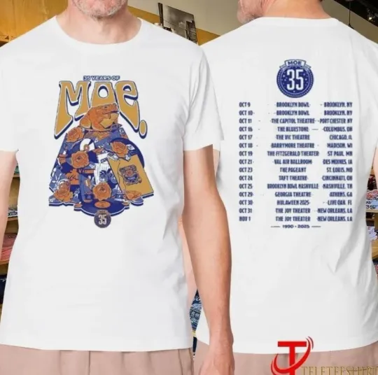 Discover Moe Band 35th Anniversary Tour 2025 For October And November T-shirt