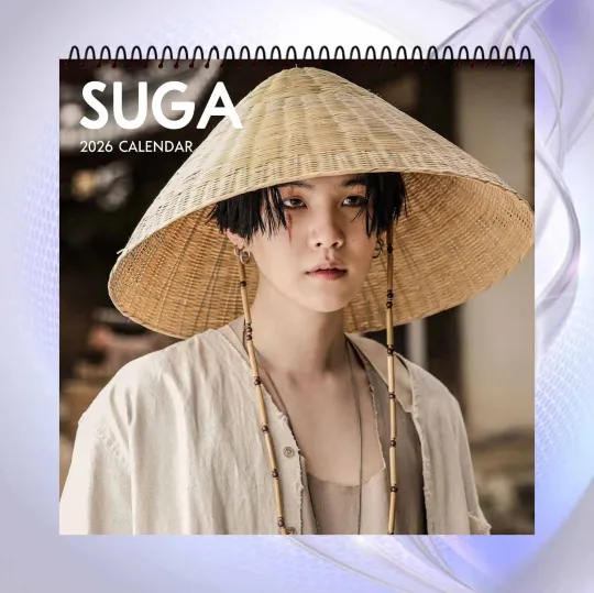 SUGA 2026 BTS Member Art Calendar Traditional Style Photography Vertical Wall Calendar