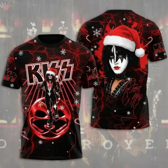 Discover Merry Christmas Peter Criss Gift Xmas Black  3D Shirt