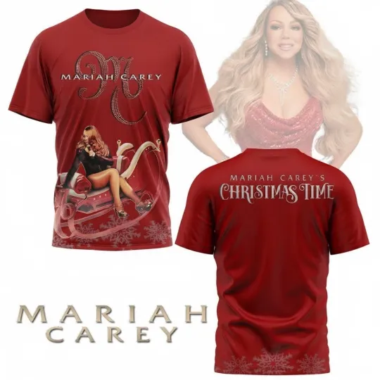 Discover Mariah Careyyy Merry Christmas Holiday 3D T Shirt