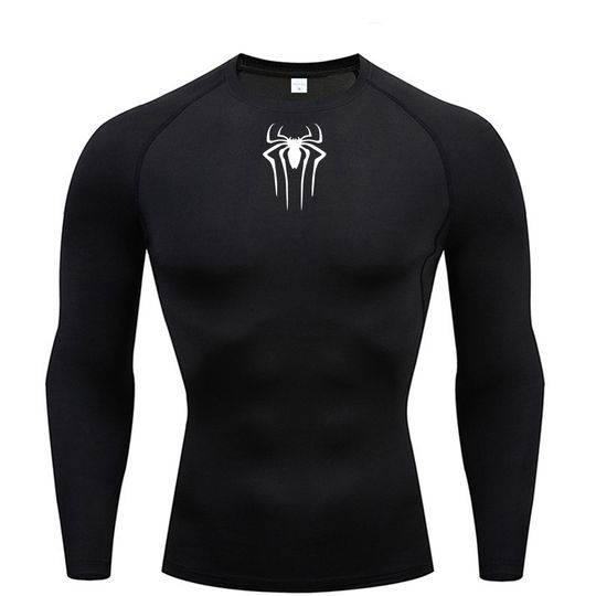 Discover New printed men's compression shirt long sleeve fitness T-shirt Running top cool dry sports base layer sports undershirt