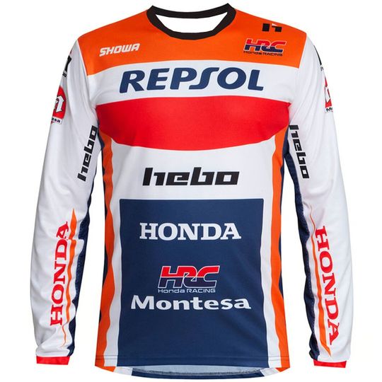 Discover Honda Racing Suit Men Women Motorcycle Off-Road Oversized Breathable Quick Drying Jersey O-Neck Fashionable Casual Sports Shirt