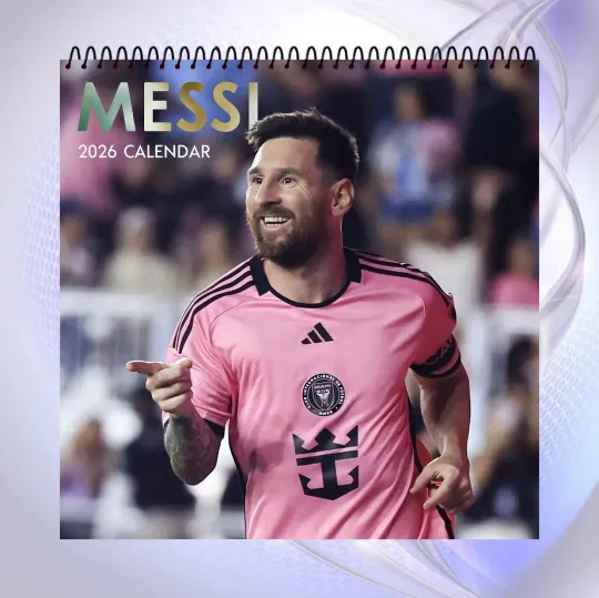 Lionel Messi 2026 Calendar, Inter Miami Football Vertical Wall Calendar, Soccer Legend Gift