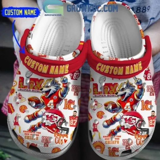 Chiefs Super Bowl Football Team Clog Shoes Gift For Fan