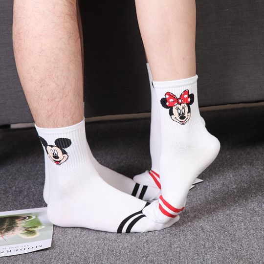 Discover Potdemiel Disney Christmas Halloween Cartoon Anime Socks for Men Women Hip Hop Street Fashion Style Novelty Funny Casual Socks