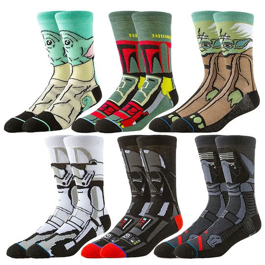 Discover Miniso Disney Men Women Cartoon Anime Themes Christmas Halloween Prints Hip Hop Street Fashion Vibe Novelty Funny Crew Socks