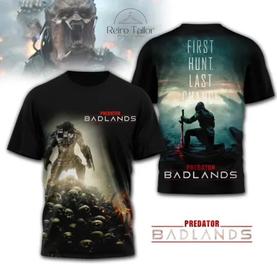 Predator Badlands First Hunt Last Chance 3D T-Shirt Unisex Full Size