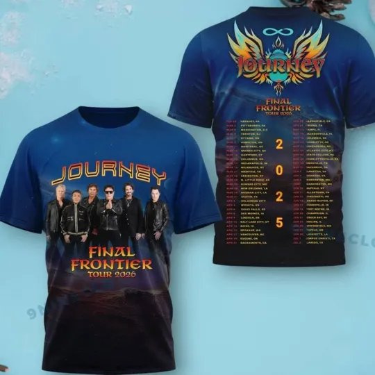 Discover Merry Christmas Journey Tour 2026 Final Frontier 3D T Shirt