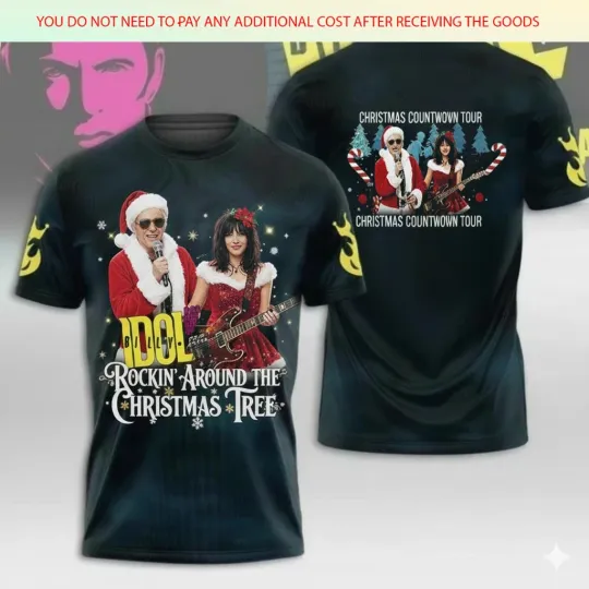 Christmas Billy Idol Joan Jett Tour Gift Xmas 3D Shirt