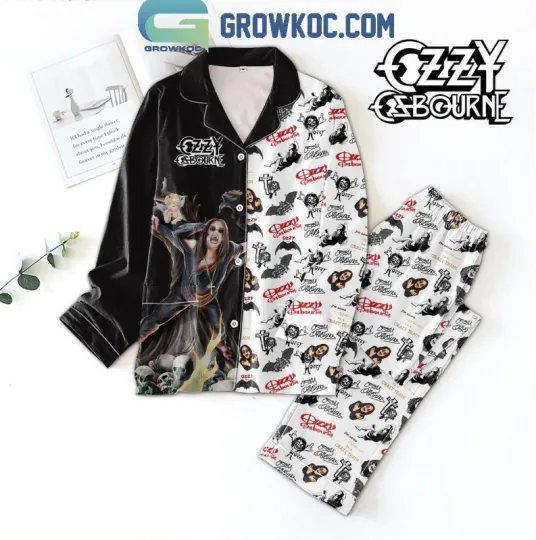 Ozzy Osbourne Crazy Man Bart At The Moon Christmas No Pocket Pajamas Set